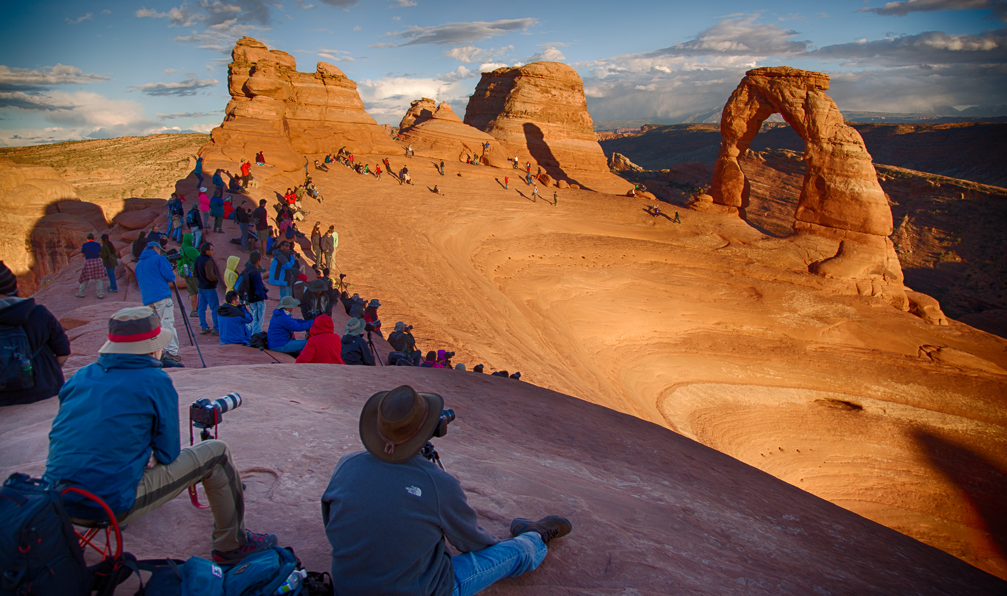 Delicate Arch Crowd, Arches National Park, UT