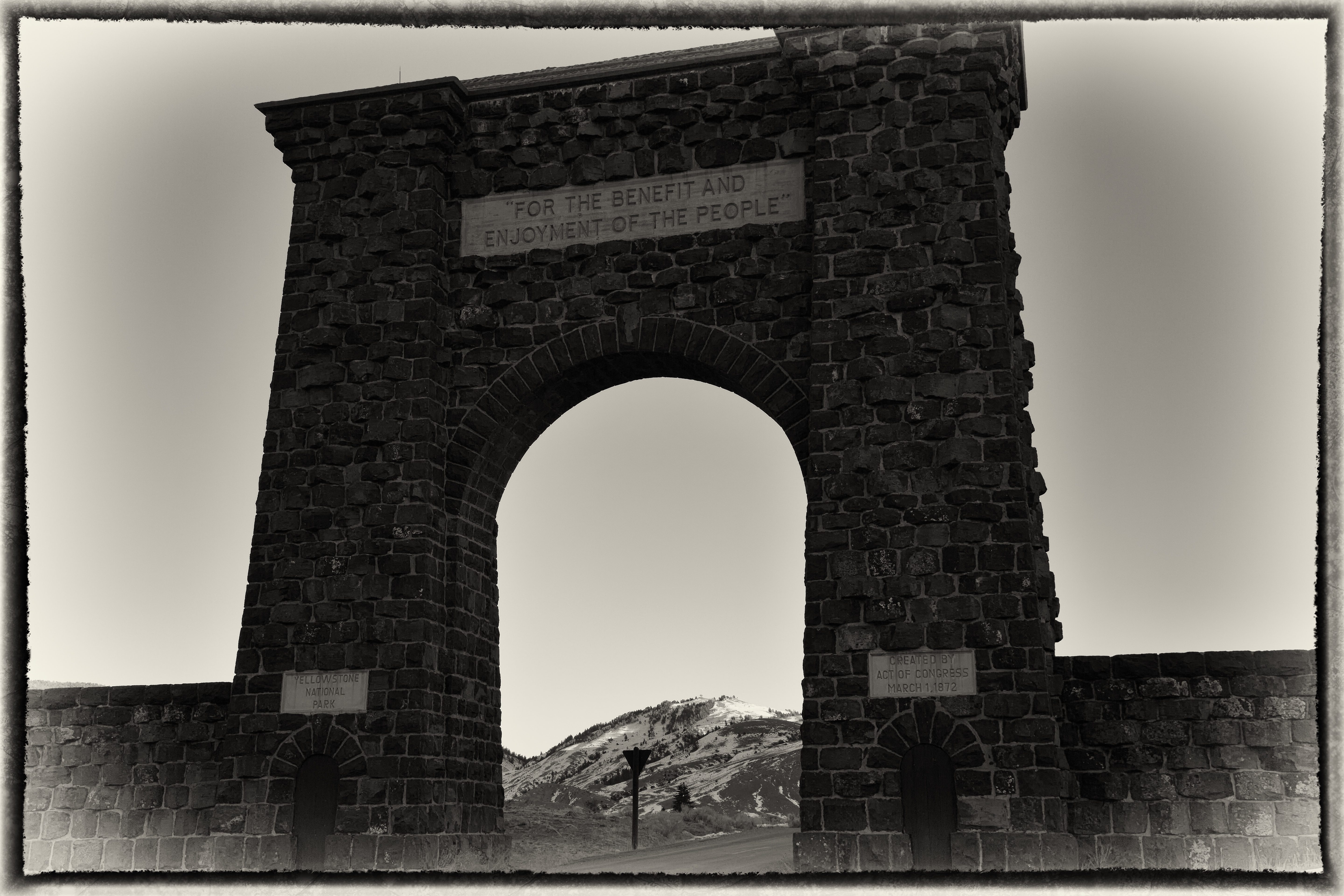 Roosevelt Arch, North Entrance to Yellowstone National Park, Gardiner, MT